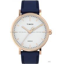 TIMEX TW2U95900 Women's Watch Fairfield 3-Hands 37mm Leather Navy