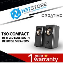 CREATIVE T60 COMPACT HI-FI 2.0 BLUETOOTH DESKTOP SPEAKERS