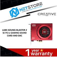 CREATIVE LABS SOUNG BLASTER Z SE PCI-e GAMING SOUND CARD AND DAC