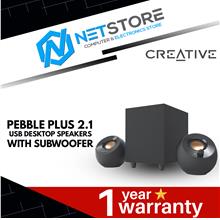 CREATIVE PEBBLE PLUS 2.1 USB DESKTOP SPEAKERS WITH SUBWOOFER