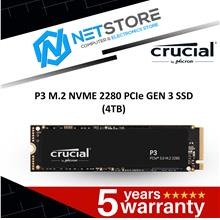 CRUCIAL P3 M.2 NVME 2280 PCIe GEN 3 SSD (4TB) - CT4000P3SSD8