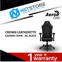 AEROCOOL CROWN LEATHERETTE GAMING CHAIR - ALL BLACK