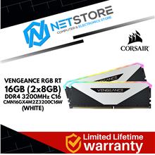 CORSAIR VENGEANCE RGB RT 16GB (2x8GB) DDR4 3200MHz C16 RAM (WHITE)