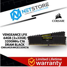 CORSAIR VENGEANCE LPX 64GB (2x32GB) 3200MHz C16 DDR4 DRAM (BLACK)
