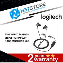 LOGITECH ZONE WIRED EARBUDS UC VERSION WITH NOISE CANCELLING MIC