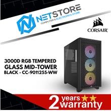 CORSAIR 3000D RGB TEMPERED GLASS MID-TOWER - BLACK - CC-9011255-WW