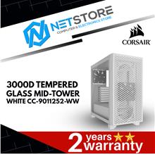 CORSAIR 3000D TEMPERED GLASS MID-TOWER - WHITE - CC-9011252-WW