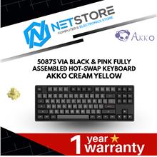 AKKO 5087S VIA BLACK &amp; PINK FULLY ASSEMBLED HOT-SWAP KEYBOARD
