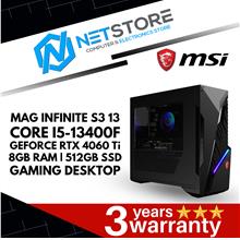 MSI MAG Infinite S3 13 Gaming Desktop - i5-13400F - 9S6-B93841-829
