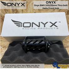 Onyx BMX 100/20mm Thru-bolt Helix Front Hub 36SP MATTE BLACK