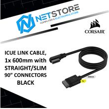 CORSAIR ICUE LINK CABLE, 1x 600mm with STRAIGHT/SLIM 90” BLACK