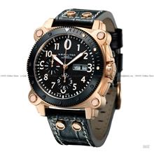 HAMILTON H78646733 Khaki Navy BeLOWZERO Chrono 46mm Leather Black Gold