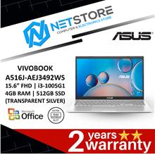 ASUS VIVOBOOK 15.6” FHD|i3-1005G1|4GB RAM|512GB SSD (SILVER)