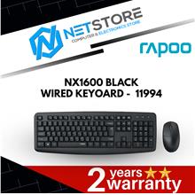 RAPOO NX1600 WIRED KEYBOARD &amp; MOUSE COMBO - BLACK - 11994