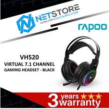 RAPOO VH520 VIRTUAL 7.1 CHANNEL GAMING HEADSET - BLACK - 18220