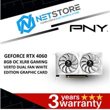 PNY GEFORCE RTX 4060 8GB OC XLR8 GAMING VERTO DUAL FAN WHITE EDITION