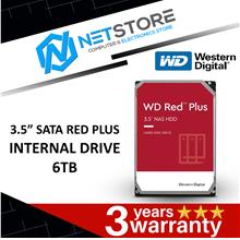 WESTERN DIGITAL 3.5” SATA RED PLUS INTERNAL DRIVE 6TB - WD60EFPX