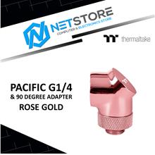 THERMALTAKE PACIFIC G1/4 &amp; 90 DEGREE ADAPTER ROSE GOLD