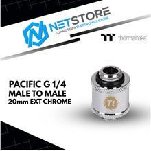 THERMALTAKE PACIFIC G1/4 MALE TO MALE 20mm EXT - CHROME
