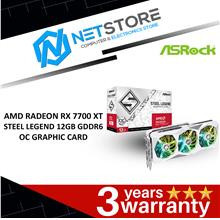 ASROCK AMD RADEON RX 7700 XT STEEL LEGEND 12GB GDDR6 OC GRAPHIC CARD