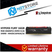 KINGSTON HYPERX FURY 16GB RGB 2666MT/s DDR4 CL16 DIMM