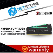 KINGSTON HYPERX FURY 32GB RGB 3600MT/s DDR4 CL18 DIMM