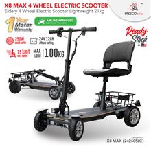X8 Max 4 Wheel Electric Scooter Airline Approve Lightweight 21kg