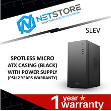 SLEVCASE SPOTLESS MICRO ATX CASING (BLACK) WITH POWER SUPPLY
