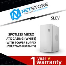 SLEVCASE SPOTLESS MICRO ATX CASING (WHITE) WITH POWER SUPPLY