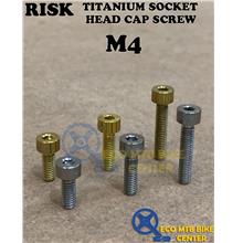 RISK Titanium Socket Head Cap Screw M4 GOLD Colors ( 1PCS)