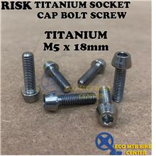 RISK Titanium Socket Cap Bolt Screw M5x18mm (1PCS)