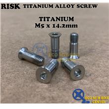 RISK Titanium Alloy M5 Screw Cycling RD Pulley Guide Wheel Bolt (1PCS)