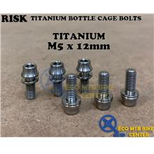 RISK Titanium Bottle cage Bolts M5x12mm (1PCS)