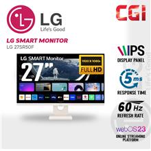 LG 27" 27SR50F IPS FHD 60Hz WebOS'23 Virtually Frameless Smart Monitor