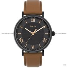 TIMEX TW2V91400 Southview 3-Hands 41mm Leather Strap Black Brown