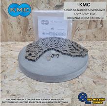 KMC Chain K1 NarrowSilver/Silver1/2&quot;* 3/32&quot; 112L ORIGINAL(OEM PACKING)