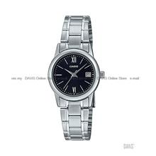 CASIO LTP-V002D-1B3 STANDARD Analog Date 25mm SS Bracelet Black