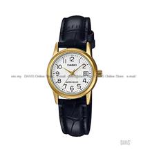 CASIO LTP-V002GL-7B2 STANDARD Analog Date 25mm Leather White Black