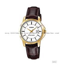 CASIO LTP-V004GL-7A STANDARD Analog Date 30.2mm Leather Strap Brown