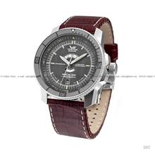 VOSTOK EUROPE 2432.01/5455158 Ekranoplan Auto Day Date Leather Rubber