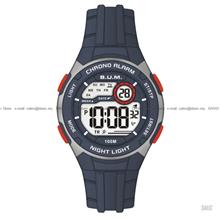 BUM BM07005 Women's Digital Watch Chrono Quartz 33mm Silicone Blue