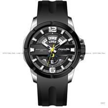 Crocodile Watch CR7142.128 Day Date Day Night Quartz 46mm Black