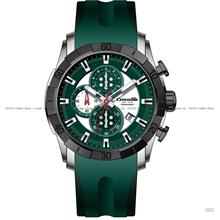 Crocodile Watch CR7452.168C Chronograph 48mm Silicone Green White