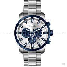 Crocodile Watch CR7474.118C Chronograph 45mm SS Bracelet Silver Blue