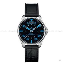 HAMILTON H64625731 Khaki Aviation Day Date Auto Air Zermatt Leather SE