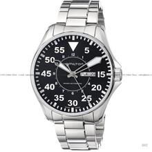 HAMILTON H64715135 Khaki Aviation Pilot Day Date Auto Bracelet Black