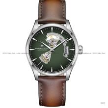 HAMILTON H32705560 JAZZMASTER OPEN HEART Automatic 42mm Leather Green