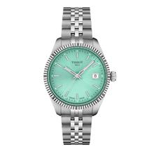 TISSOT T156.210.11.091.00 BALLADE Date Quartz 34mm SS Bracelet Green