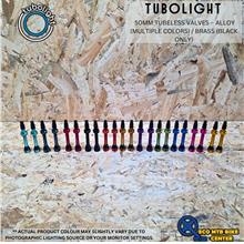 Tubolight 50mm Tubeless Valves – Alloy (Multiple Colors) /