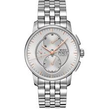 MIDO M8607.4.10.1 BARONCELLI Chronograph Auto 42mm SS Bracelet Silver